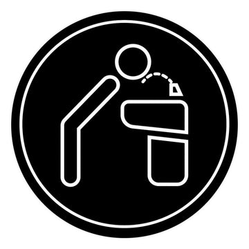 Signs ByLITA Circle Water Fountain Graphic Door or Wall Sign | Easy Installation | Durable Construction | Promote Health And Safety | Caution Warning Sign for Home, Business and Office Spaces